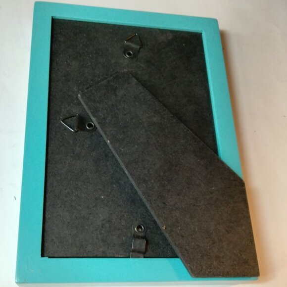 Turquoise Picture Frame Easel Stand Wall Mount 4 x 6 - Picture 4 of 4